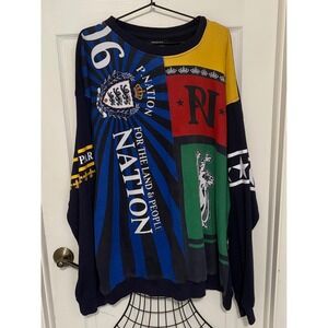 Parish Nation 5X Sweatshirt Mens BigTall Colorblock Streetwear Crewneck Pullover